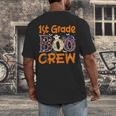1st Grade Boo Crew First Grade Halloween Teacher Men's Back Print T-Shirt, funny design