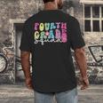 4th Grade Squad Fourth Teacher Student Team Back To School Men's Back Print T-Shirt, funny design