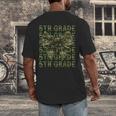 5th Grade Teacher Student Camo Bow Back To School Men's Back Print T-Shirt, funny design