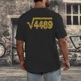 6 7 Leopard Pattern Meme Square Root 4489 Slang Math Teacher Men's Back Print T-Shirt, funny design