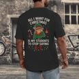 6-7 Students Saying 67 Xmas Six Seven Teacher Christmas Men's Back Print T-Shirt, funny design