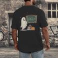 67 Teacher Halloween Ghost Six Seven Meme Math Joke Men's Back Print T-Shirt, funny design 67 Teacher Halloween Ghost Six Seven Meme Math Joke Men's Back Print T-Shirt, funny design