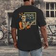 67 Teacher Halloween Skeleton Men's Back Print T-Shirt, funny design