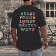 ABC Cute Monster Alphabet Halloween Teacher Costume Kids Men's Back Print T-Shirt, funny design ABC Cute Monster Alphabet Halloween Teacher Costume Kids Men's Back Print T-Shirt, funny design