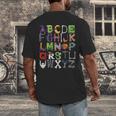 ABCs Alphabet Halloween Learning Kindergarten Teachers Men's Back Print T-Shirt, funny design ABCs Alphabet Halloween Learning Kindergarten Teachers Men's Back Print T-Shirt, funny design