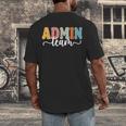 Admin Team Back To School Teachers Students Admin Squad Men's Back Print T-Shirt, funny design Admin Team Back To School Teachers Students Admin Squad Men's Back Print T-Shirt, funny design