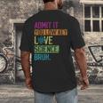 Admit It You Low Key Love Science Bruh Funny Science Teacher Men's Back Print T-Shirt, funny design