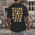 Alphabet Turkey Thanksgiving Costume Preschool Teacher Men Women Men's Back Print T-Shirt, funny design