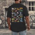 Alphabet Vehicles ABCs Learning Teachers Kids Boys Girls Men's Back Print T-Shirt, funny design