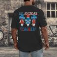 All American Teacher Pencil Coquette Bow USA Flag Teachers Men's Back Print T-Shirt, funny design All American Teacher Pencil Coquette Bow USA Flag Teachers Men's Back Print T-Shirt, funny design