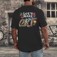 Lets Make Art Colerful Artists Painter Art Teacher Men Women Girls Kids Men's Back Print T-Shirt, funny design