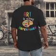 Art Is My Superpower Art Teacher Men's Back Print T-Shirt, funny design