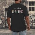 Art Teacher Cute Floral Men's Back Print T-Shirt, funny design Art Teacher Cute Floral Men's Back Print T-Shirt, funny design
