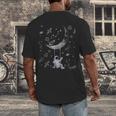 Astronaut Purple Moon Swing NASA Space Science Teacher Men's Back Print T-Shirt, funny design
