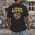 Autism Teacher Shirt I Teach Kindness Apple Puzzle Awareness Men's Back Print T-Shirt, funny design Autism Teacher Shirt I Teach Kindness Apple Puzzle Awareness Men's Back Print T-Shirt, funny design