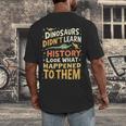 Back To School Dinosaur Social Studies Teacher Student Men's Back Print T-Shirt, funny design Back To School Dinosaur Social Studies Teacher Student Men's Back Print T-Shirt, funny design