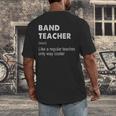 Band Teacher Definition Teaching School Teacher Men's Back Print T-Shirt, funny design