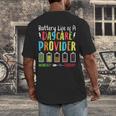 Battery Life Of Daycare Provider Childcare Teacher Men's Back Print T-Shirt, funny design