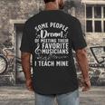 Best Music Teacher For Men Women Musician Band Piano Teacher Men's Back Print T-Shirt, funny design