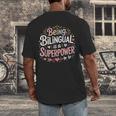 Being Bilingual Is A Superpower ESL Teacher School Men's Back Print T-Shirt, funny design