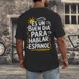 Bilingual Teacher Maestra Spanish Teacher Men's Back Print T-Shirt, funny design