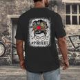 Bleached Teacher Para Life Paraprofessional Cute Messy Bun For Men Women Girls Kids Men's Back Print T-Shirt, funny design