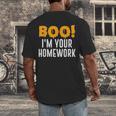 Boo I'm Your Homework Halloween Teacher Costume Men's Back Print T-Shirt, funny design Boo I'm Your Homework Halloween Teacher Costume Men's Back Print T-Shirt, funny design