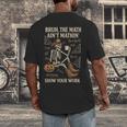 Bruh The Math Ain’t Mathin Halloween Skeleton Math Teacher Men's Back Print T-Shirt, funny design Bruh The Math Ain’t Mathin Halloween Skeleton Math Teacher Men's Back Print T-Shirt, funny design