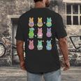 Bunny Reading Books Easter Day Librarian Teacher Book Men's Back Print T-Shirt, funny design