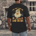 You Can't Scare Me I Teach 2nd Grade Halloween Teacher Ghost Men's Back Print T-Shirt, funny design