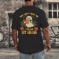 You Can't Scare Me I Teach First Grade Halloween Teacher Men's Back Print T-Shirt, funny design