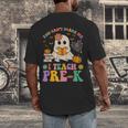 You Can't Scare Me I Teach Pre-k Teacher Halloween Ghost Men Women Kids Men's Back Print T-Shirt, funny design