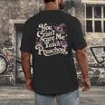 You Can't Scare Me I Teach Preschool Teacher Halloween Witch Men's Back Print T-Shirt, funny design