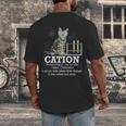 Cation Chemistry Humor Science Teacher Cat Pun Men's Back Print T-Shirt, funny design