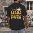 Chemistry Boo The Element Of Surprise Science Teacher Men's Back Print T-Shirt, funny design