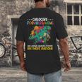 Childcare Providersaurus Daycare Teachers Men's Back Print T-Shirt, funny design