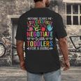Childcare Teacher Negotiate With Toddlers Daycare Provider Men Women Girls Kids Men's Back Print T-Shirt, funny design