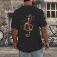 Christmas Musical Note Music Lover Teacher Sing Carols Jesus Men's Back Print T-Shirt, funny design