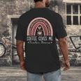 Coffee Gives Me Teacher Powers Leopard Rainbow Teacher Men's Back Print T-Shirt, funny design Coffee Gives Me Teacher Powers Leopard Rainbow Teacher Men's Back Print T-Shirt, funny design