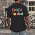 Color Special Education Squad Groovy Dream Team SPED Teacher Men's Back Print T-Shirt, funny design Color Special Education Squad Groovy Dream Team SPED Teacher Men's Back Print T-Shirt, funny design