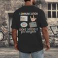Communication Looks Different For Everyone SPED Teacher ASD Men's Back Print T-Shirt, funny design Communication Looks Different For Everyone SPED Teacher ASD Men's Back Print T-Shirt, funny design