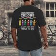 Complementary Colors Pun Artist Art Teacher T-Shirt Men's Back Print T-Shirt, funny design Complementary Colors Pun Artist Art Teacher T-Shirt Men's Back Print T-Shirt, funny design