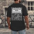 Composition Book Notebook Teachers Matching Group Halloween Men's Back Print T-Shirt, funny design