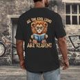 All The Cool Lions Are Reading Lion Teacher Men Women Kids Men's Back Print T-Shirt, funny design