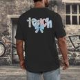Coquette Bow Teach Teacher Happy First Day Back To School Men's Back Print T-Shirt, funny design Coquette Bow Teach Teacher Happy First Day Back To School Men's Back Print T-Shirt, funny design