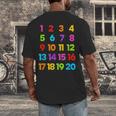 Counting 1-10 Learn To Count Number School Kids Teacher Men's Back Print T-Shirt, funny design