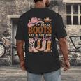 Cowboy Teacher These Boots Are Made-For Teaching School Men's Back Print T-Shirt, funny design
