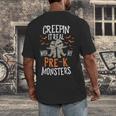 Creepin It Real Pre-K Monsters Halloween Preschool Teacher Men's Back Print T-Shirt, funny design Creepin It Real Pre-K Monsters Halloween Preschool Teacher Men's Back Print T-Shirt, funny design