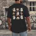 Cute Ghosts Reading Book Bookworm Halloween History Teacher Men's Back Print T-Shirt, funny design Cute Ghosts Reading Book Bookworm Halloween History Teacher Men's Back Print T-Shirt, funny design