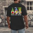 Cute Gnomes Teach Love And Inspire Back To School Teacher Men's Back Print T-Shirt, funny design Cute Gnomes Teach Love And Inspire Back To School Teacher Men's Back Print T-Shirt, funny design